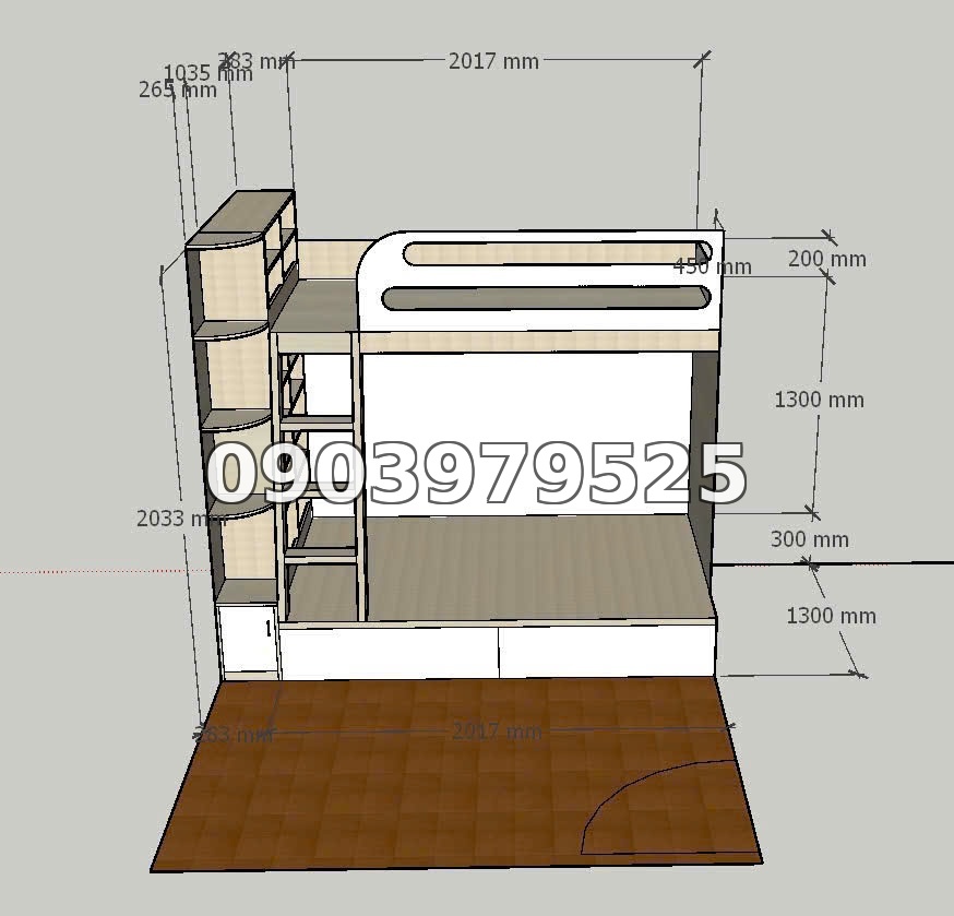 Giường tầng đa năng GT004