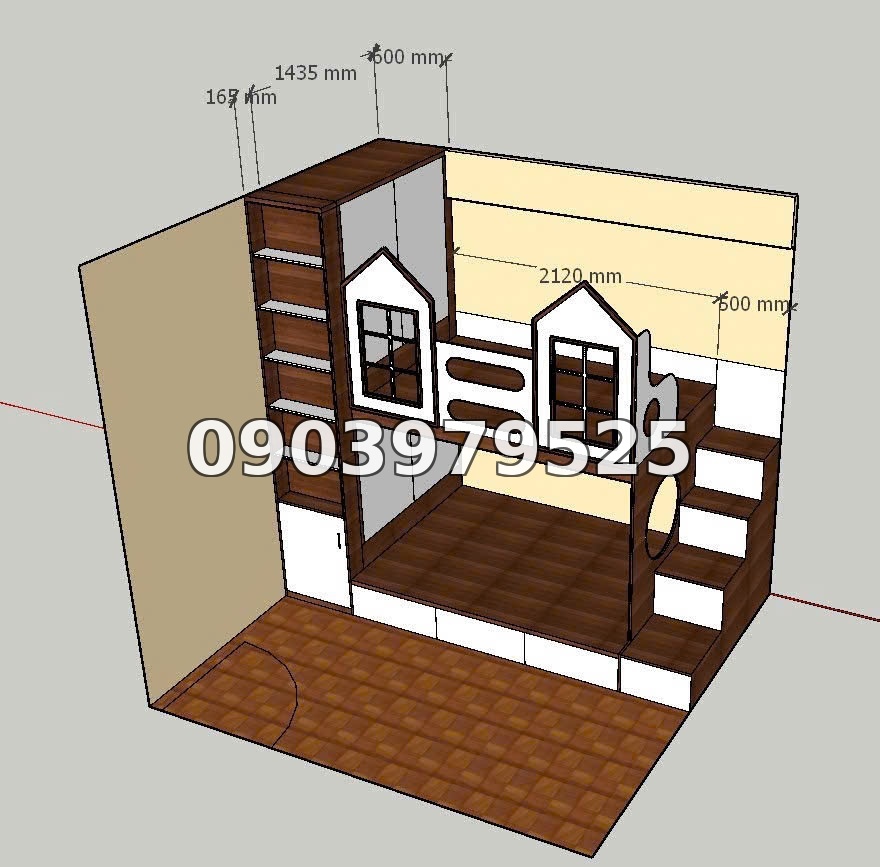 Giường tầng đa năng GT011