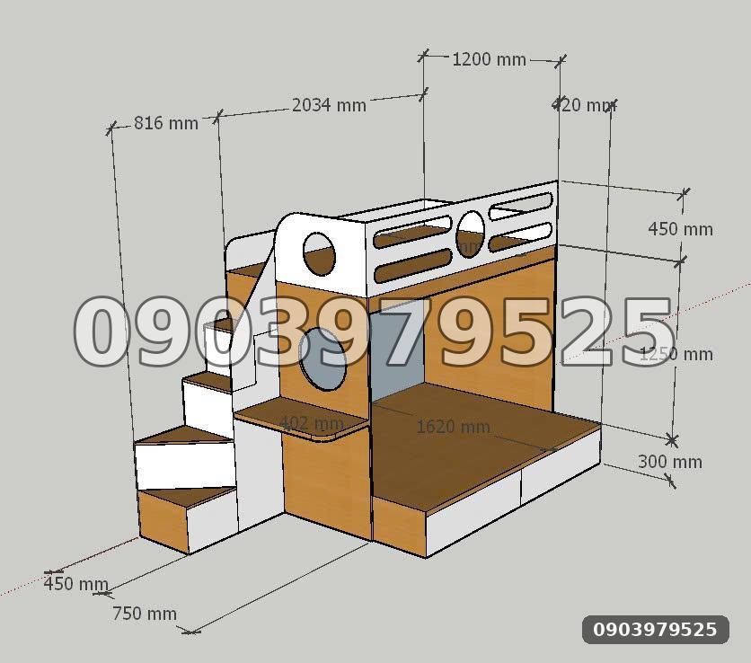 Giường tầng đa năng GT041