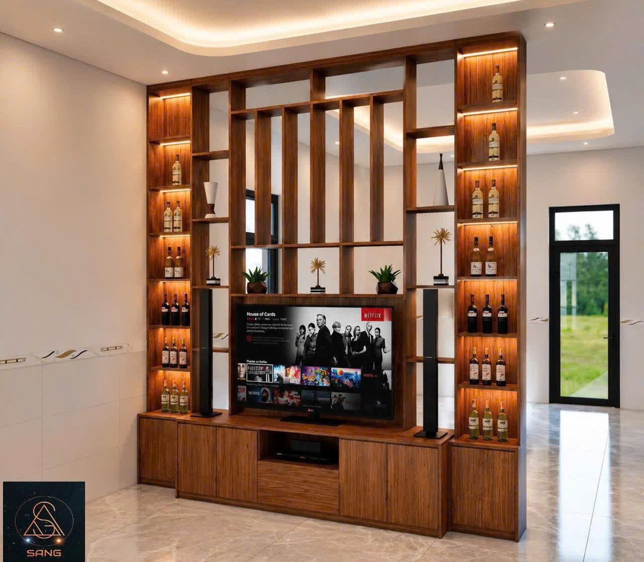 Kệ vách tivi KTV009